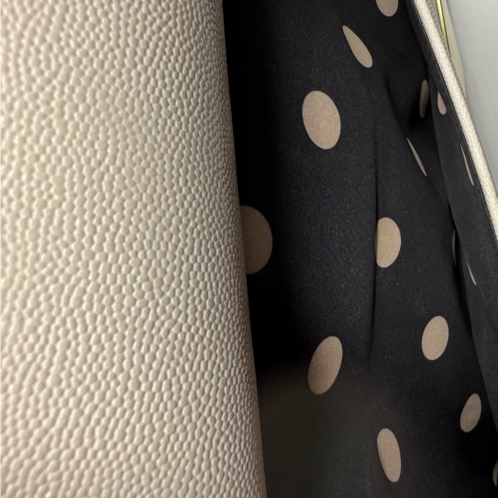 Anne Klein Cream and Black Satchel with Structured Design - Picture 5 of 7